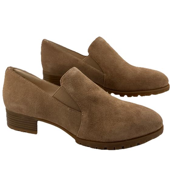 Nine West Women's Lightning Suede Loafers Natural Suede Size 6 NWB - Picture 1 of 9